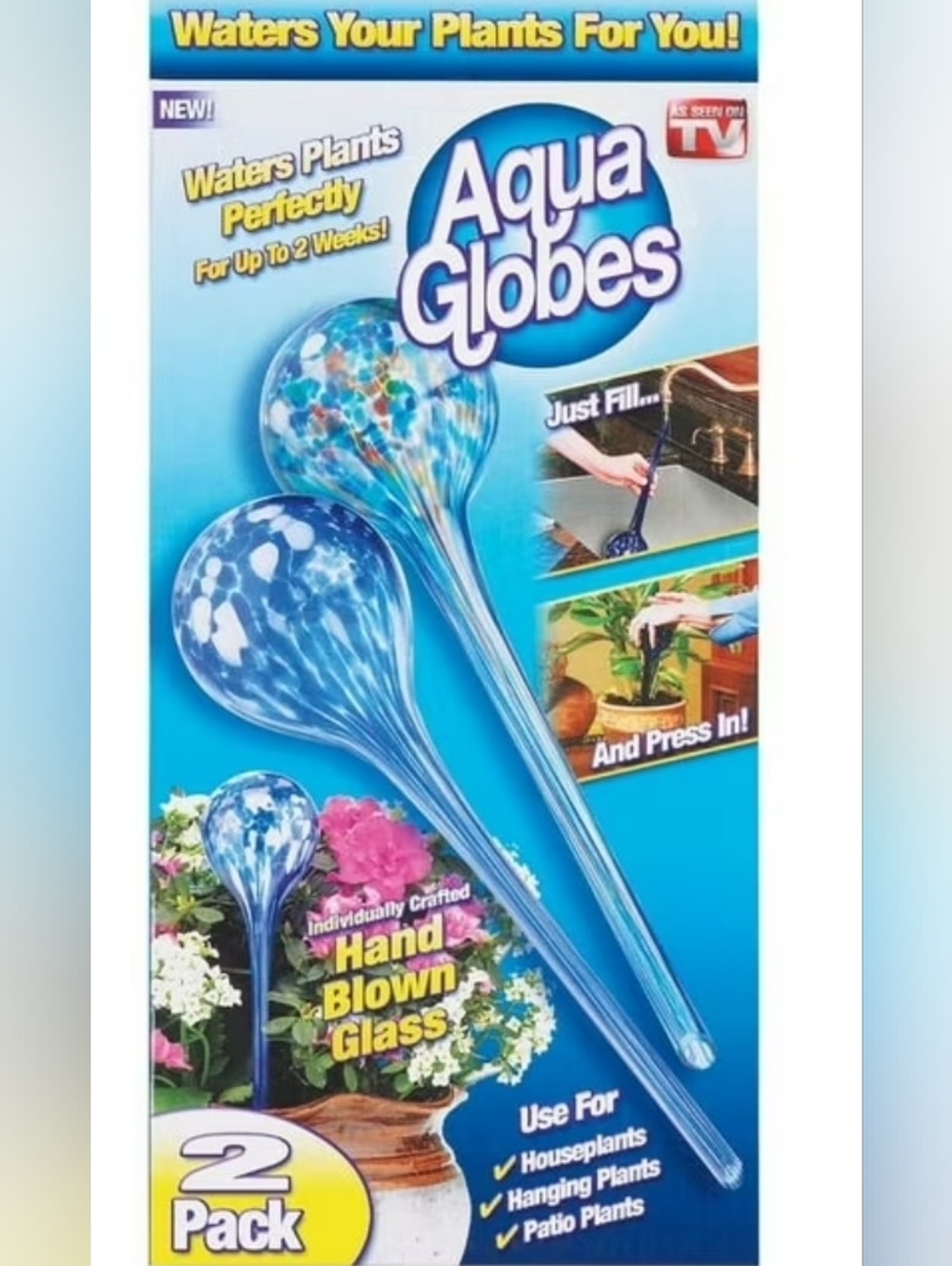 ALLSTAR Aqua Globe Self-Watering Glass Plant Waterer